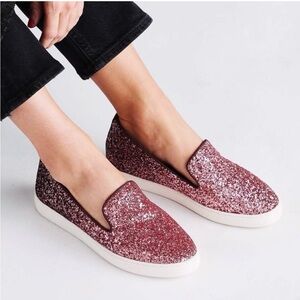 NWOB Birdies Pink Ombre Glitter ‘The Swift’ Slip On Sneakers, Size 8